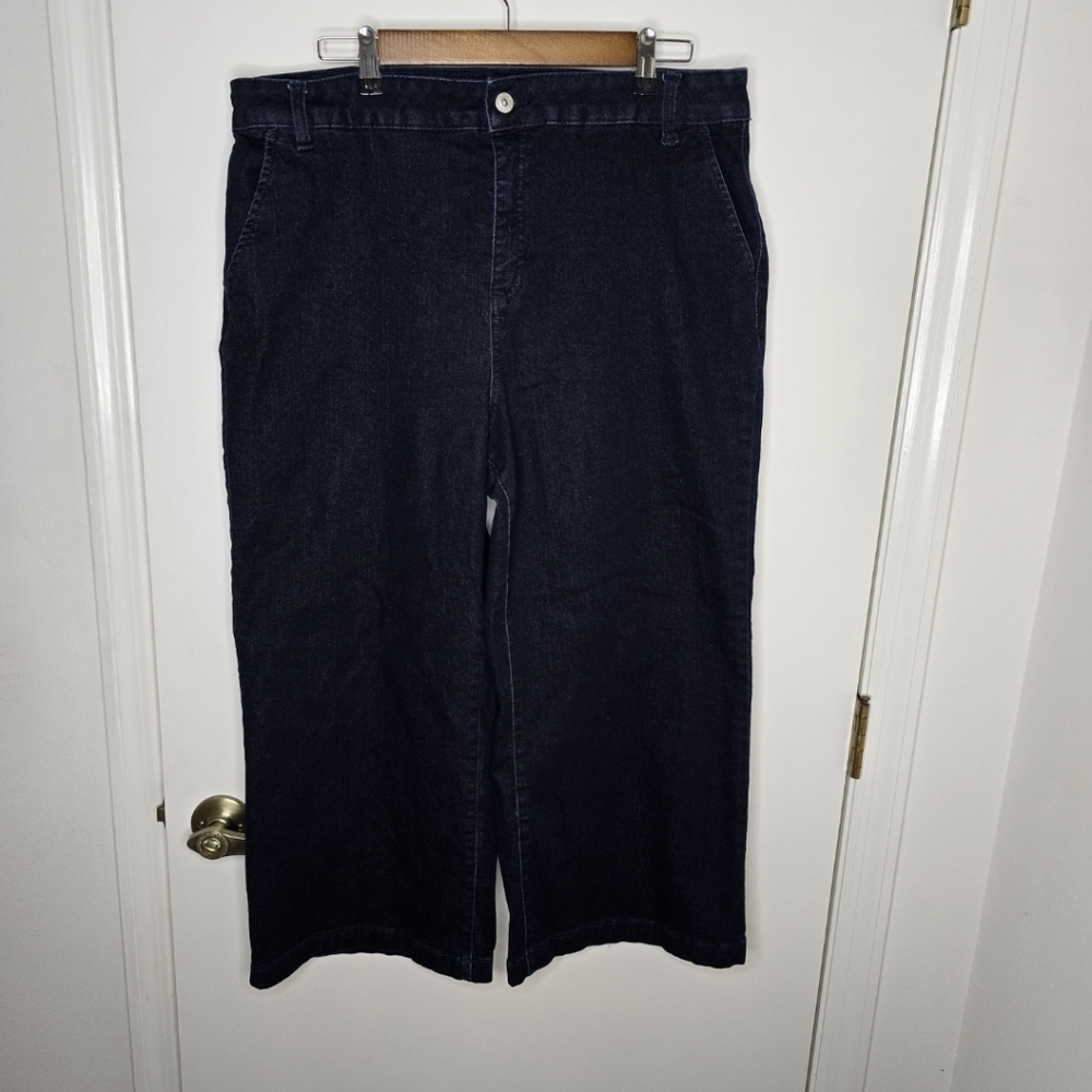 Style & Co. Darkwash Wide Leg Crop Pants 18